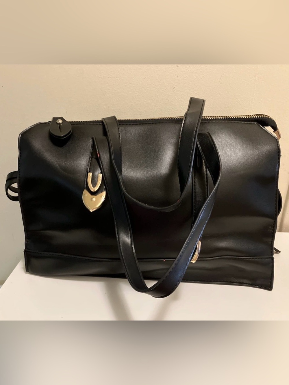 Black Satchel Handbag